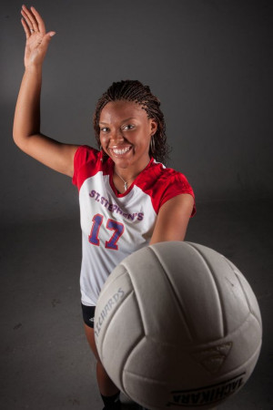 ... the Field: Brittany Adams, sophomore outside hitter, St. Stephen’s