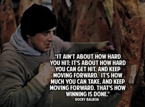 who'd have thunk I'd be taking life lessons from Rocky?