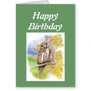 Funny Old Timer Night Owl Bird Nature Card