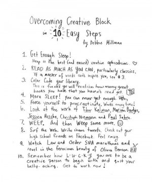Overcoming your creative blocks ... I can relate!