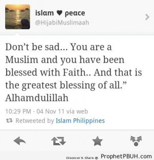 ... Sad (Tweet Screenshot) - Islamic Quotes About God's Kindness and Mercy