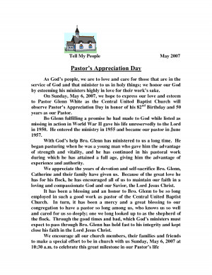 Pastors Appreciation Day by fionan