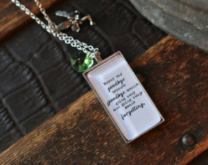 Peter Pan Quote Necklace. Never say goodbye because goodbye means ...