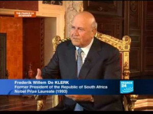 de Klerk, former president of South Africa
