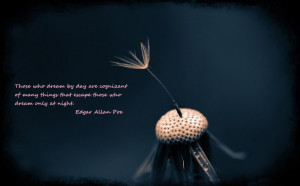Download Wallpaper on Dreams with Quote by Edgar Allan Poe