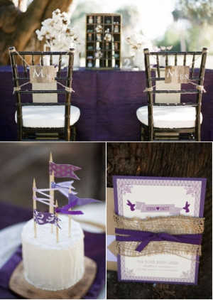 Dark Purple Wedding Decorations Ideas
