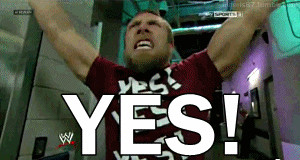 Yes Yes Yes ! Wrestler Cheer On WWE Gif