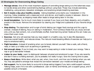 10 strategies to overcome binge eating