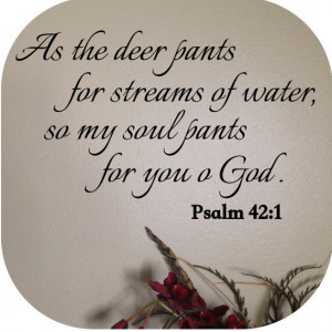 ... Pants For Streams Of Water Psalm 42:1 Vinyl Wall Decal Biblical Quote