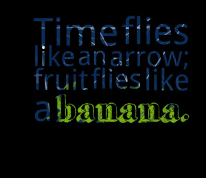 Quotes Picture: time flies like an arrow; fruit flies like a banana