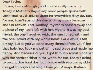 Taylor Swift Letter: Singer’s Touching Words To Fan Whose Mother ...