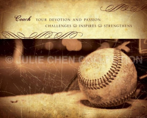 BASEBALL COACH Keepsake Art 8x10 Fine Art Print