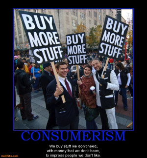 Buying shit we don't need from people we ain't met