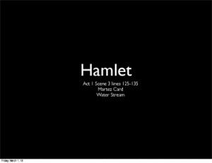 Martez Card Hamlet close reading assignment