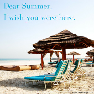 Beach Saying: Dear Summer, I wish you were here.