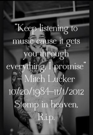Mitch Lucker quote.