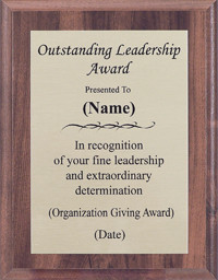 Leadership Plaque