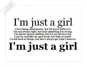 Im just a girl quote