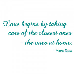 Love begins... Wall quote