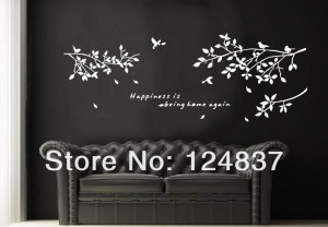 happiness is being home again quote Vinyl Wall Art removable Decals ...