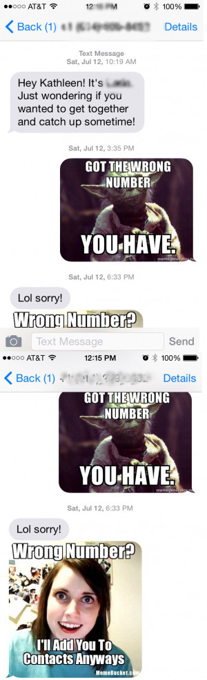 Funny Text Wrong Number Memes