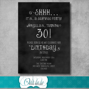 Adult Birthday Party Wording