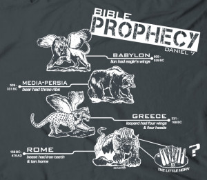 Bible Prophecy Beasts - Daniel 7 Christian tee t-shirt