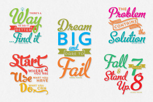 Download 5 inspirational quotes in EPS formats for posters and t ...