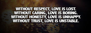 Without Respect Love Is Lost Facebook Cover Photo