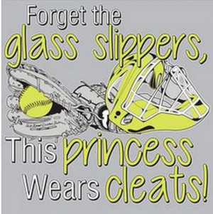 ... This Princess Wears Cleats Softball Short Sleeve T-Shirt Sports