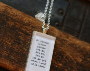 The Smiths Quote Necklace. So please please please