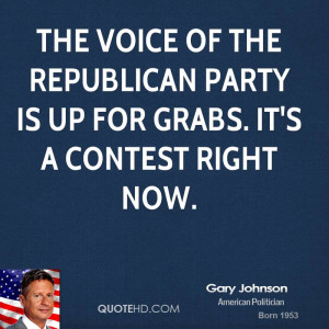 The voice of the Republican party is up for grabs. It's a contest ...