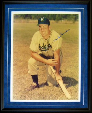 Dodgers gt Duke Snider gt Autographed Duke Snider Picture Framed 16x20