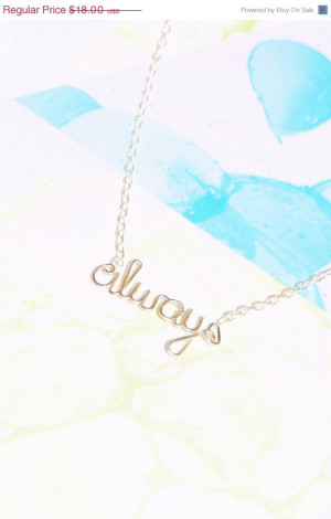 Always Necklace Harry Potter Snape Love Quote by Exaltation