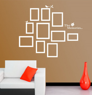 ... Wall Stickers Decals Quote Living room bedroom background Home Decor