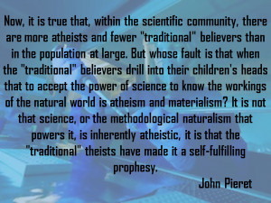 The quote is from the conclusion of a recent post on John Pieret’s ...