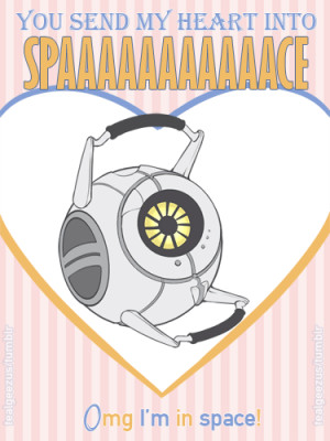 portal My art valentines valve GlaDOS cave johnson turret companion ...