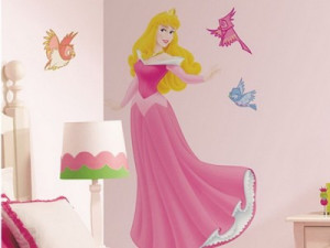 Kids Room Ideas with Sleeping Beauty Wall Mural Photos