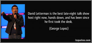 David Letterman is the best late-night talk show host right now, hands ...