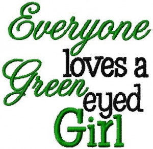 Green Eyed Girl Embroidery Design INSTANT by BrandysCustomDesigns