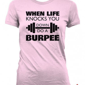 Funny Workout Shirt Gym Rat Fitness Burpees Muscle T Shirt Ladies Joke ...