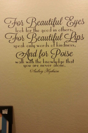 Audrey hepburn quote for my closet from willowcreek designs on etsy ...