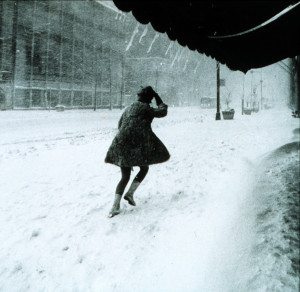 ... skirts were the rage in 1969, but not good attire for a snowstorm