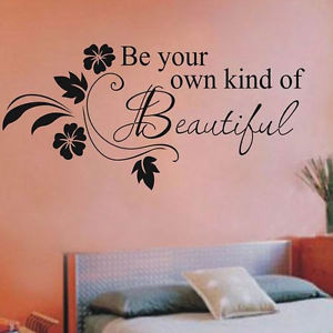 Your-Own-Kind-Of-Beautiful-Words-Wall-Decor-Mural-Decals-Sticker-Quote ...