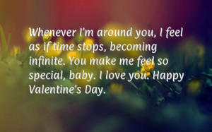 feel as if time stops, becoming infinite. You make me feel so special ...