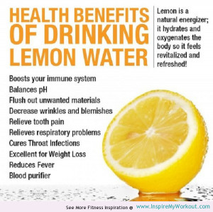 Health Benefits of Drinking Lemon Water