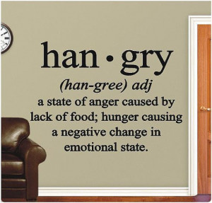 Hangry - Kitchen Vinyl Wall Decals Sticker Quotes