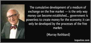 The cumulative development of a medium of exchange on the free market ...