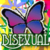 Icon: Bisexual - Butterfly in Bisexual Pride Colours