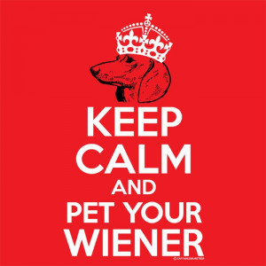 Any Dachshund lover will know that to keep calm and pet your wiener is ...